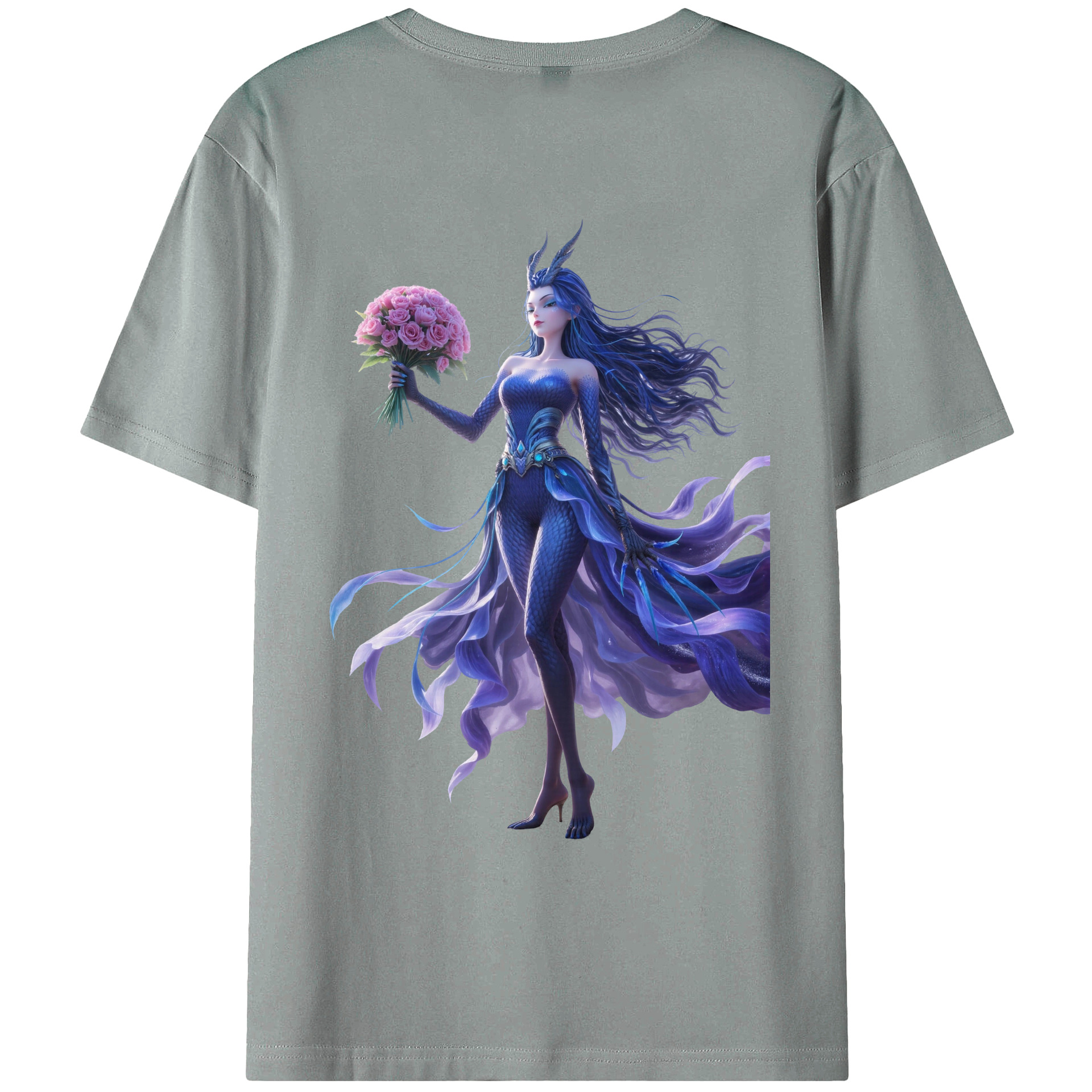 （画像用） Ne Zha 2 ナタ 魔童の大暴れ 綿100％ メンズ半袖Tシャツ（バックプリント） 通気性